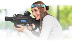 laser tag in annapolis - Girl playing laser tag