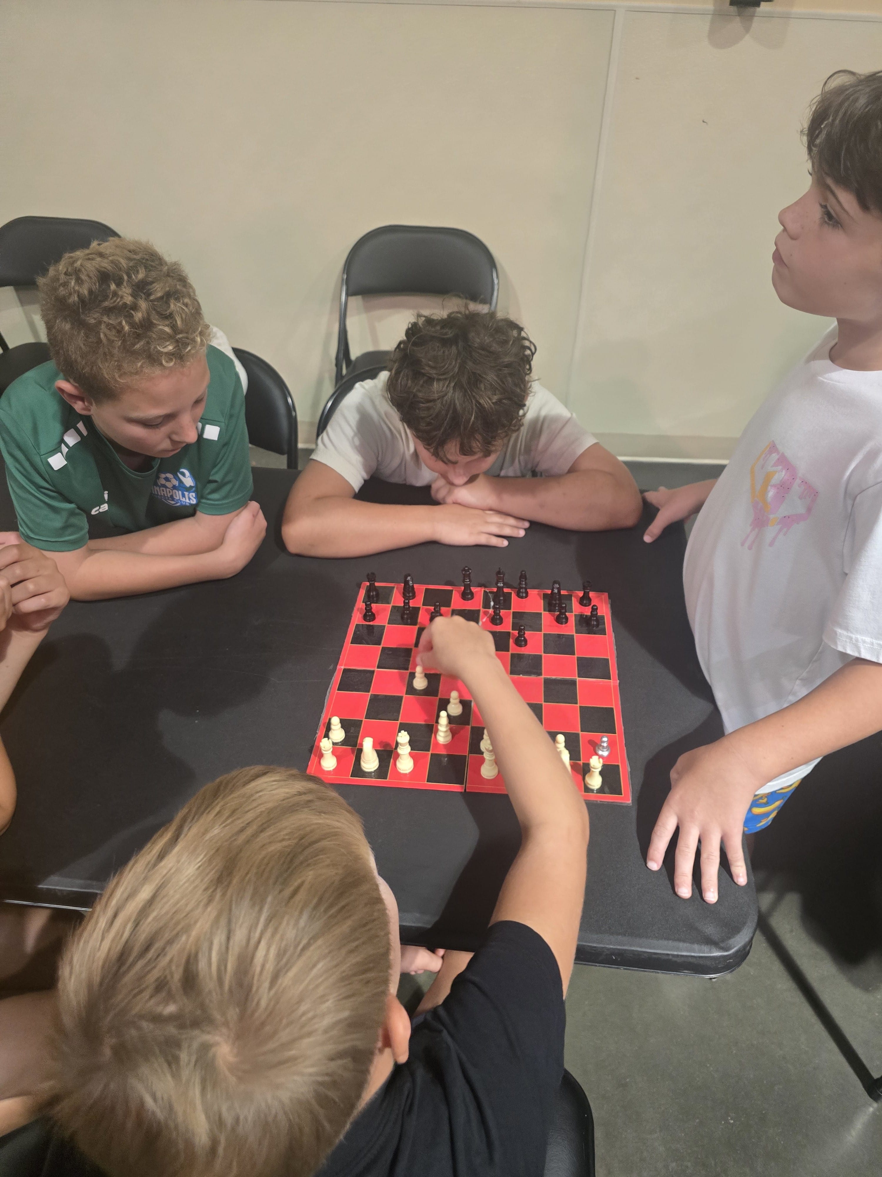 Chess players at camp